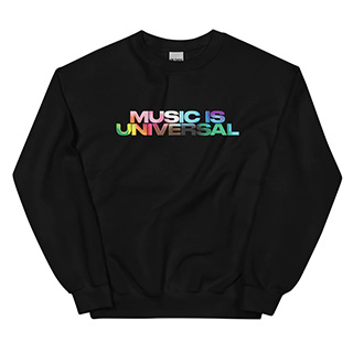Music Is Universal Crewneck Sweatshirt - Black