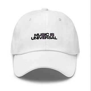 Music Is Universal Dad Hat - White