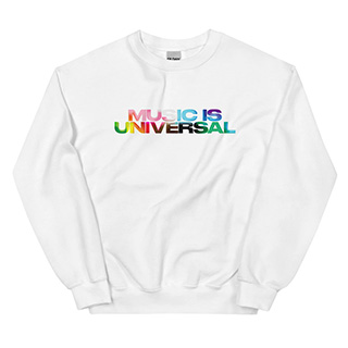 Music Is Universal Crewneck Sweatshirt - White